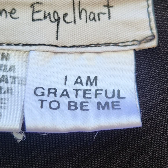 FLAX by Jeanne Englehart Women's Top Large Black Stretch Long Sleeve Minimalist - Picture 4 of 11